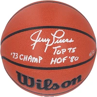 Jerry Lucas New York Knicks Autographed Wilson Authentic Series Indoor/Outdoor Basketball with Multiple Inscriptions - Limited Edition #12/12