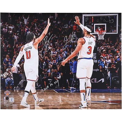 Josh Hart & Jalen Brunson New York Knicks Autographed 16" x 20" High-Five Photograph with "Nova to NY" Inscription