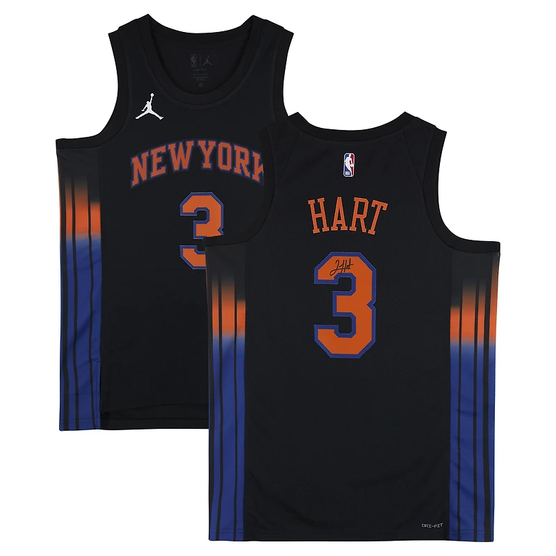 Josh Hart New York Knicks Autographed Black Jordan Brand 2025-26 Statement Edition Swingman Jersey