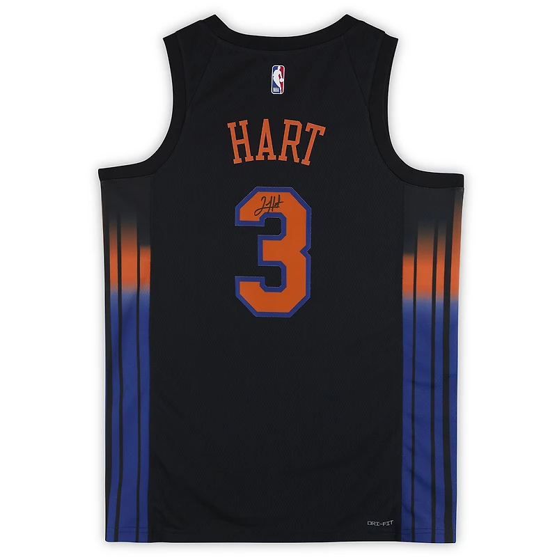 Josh Hart New York Knicks Autographed Black Jordan Brand 2025-26 Statement Edition Swingman Jersey