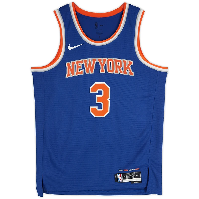 Josh Hart New York Knicks Autographed Blue Nike 2022-23 Icon Edition Swingman Jersey