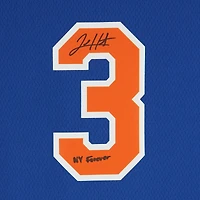 Maillot Nike Icon Edition Swingman bleu dédicacé par Josh Hart des New York Knicks avec inscription « NY Forever » pour la saison 2022-23