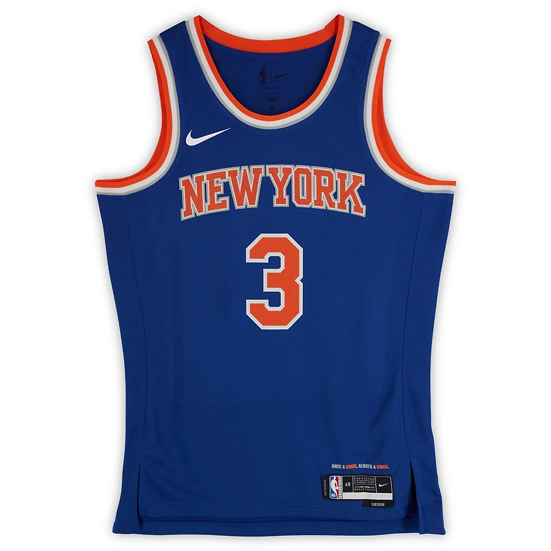 Josh Hart New York Knicks Autographed Nike Blue Icon Swingman Jersey with "Hart of New York" Inscription