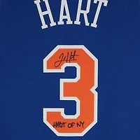 Josh Hart New York Knicks Autographed Nike Blue Icon Swingman Jersey with "Hart of New York" Inscription