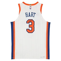 Maillot authentique Nike City Edition blanc autographié de Josh Hart, New York Knicks, saison 2024-2025