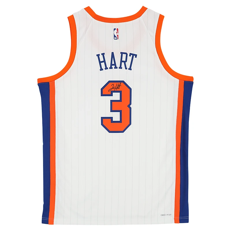 Josh Hart New York Knicks Autographed White Nike 2024-25 City Edition Swingman Jersey