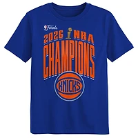 Juvenile Outerstuff Blue New York Knicks 2026 NBA Finals Champions Bold Teamwork T-Shirt