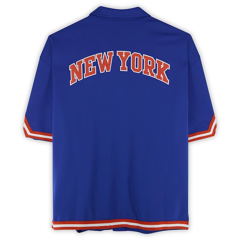 Karl-Anthony Towns New York Knicks Autographed Blue MF DOOM x NY Knicks x Mitchell & Ness A New York Story Full-Snap Shooting Shirt