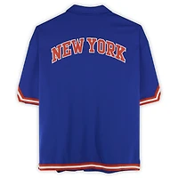 Karl-Anthony Towns New York Knicks Autographed Blue MF DOOM x NY Knicks x Mitchell & Ness A New York Story Full-Snap Shooting Shirt