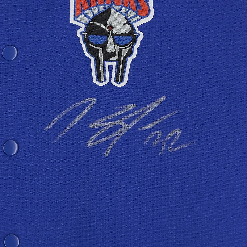 Karl-Anthony Towns New York Knicks Autographed Blue MF DOOM x NY Knicks x Mitchell & Ness A New York Story Full-Snap Shooting Shirt