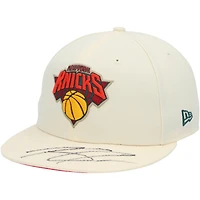 Casquette ajustée New Era 59FIFTY crème autographiée par Karl-Anthony Towns des New York Knicks