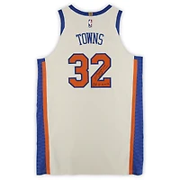Karl-Anthony Towns New York Knicks Autographed Game-Used #32 Cream City Jersey vs. Los Angeles Lakers on February 1, 2026 with "GU 2-1-26 vs LAL" Inscription - Size 54+6
