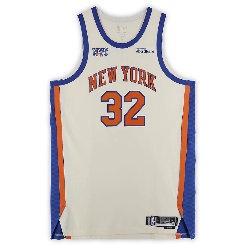 Karl-Anthony Towns New York Knicks Autographed Game-Used #32 Cream City Jersey vs. Los Angeles Lakers on February 1, 2026 with "GU 2-1-26 vs LAL" Inscription - Size 54+6