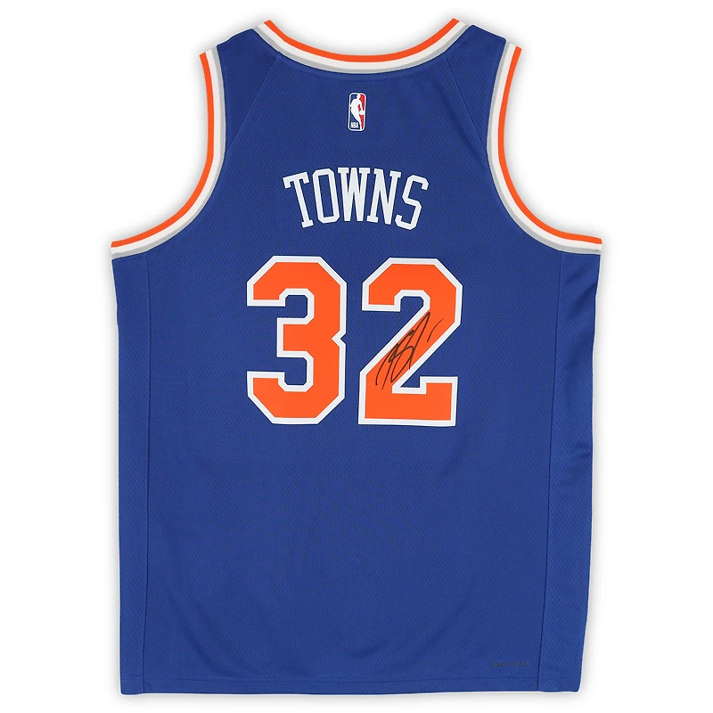 Karl-Anthony Towns New York Knicks Autographed Nike Blue Icon Edition Swingman Jersey