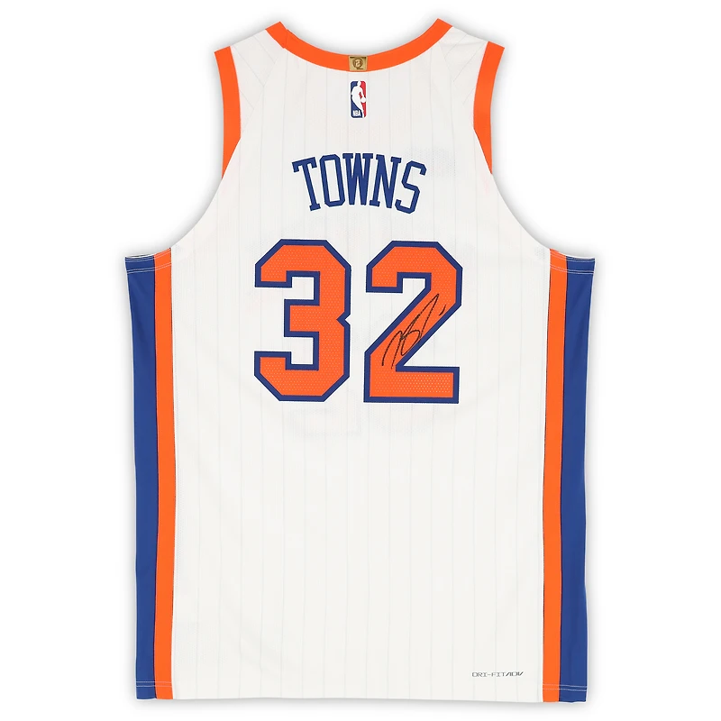 Karl-Anthony Towns New York Knicks Autographed Nike White 2024-25 City Edition Authentic Jersey