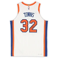 Karl-Anthony Towns New York Knicks Autographed Nike White 2024-25 City Edition Authentic Jersey