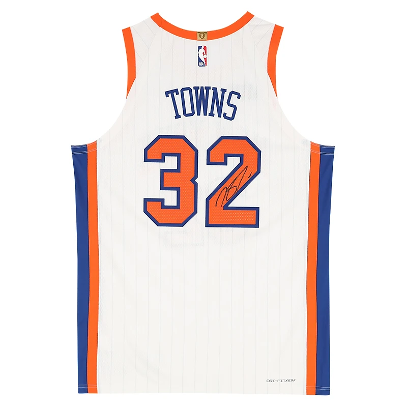 Karl-Anthony Towns New York Knicks Autographed Nike White 2024-25 City Edition Authentic Jersey