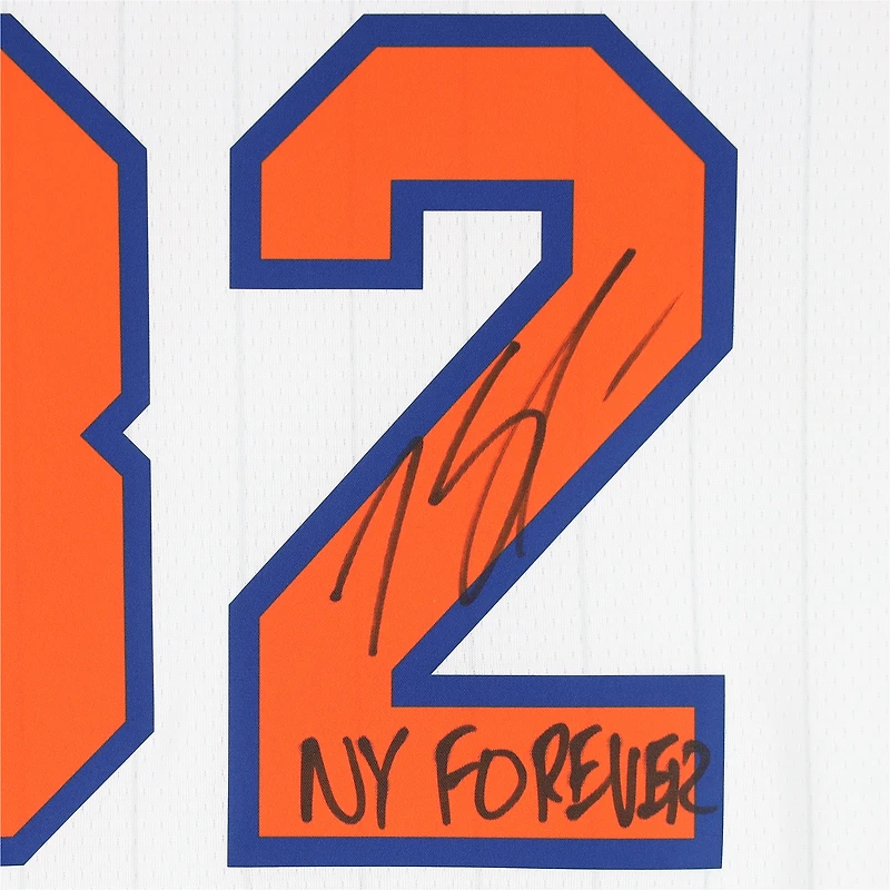 Karl-Anthony Towns New York Knicks Autographed Nike White 2024-25 City Edition Swingman Jersey with "NY Forever" Inscription