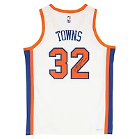 Karl-Anthony Towns New York Knicks Autographed Nike White 2024-25 City Edition Swingman Jersey