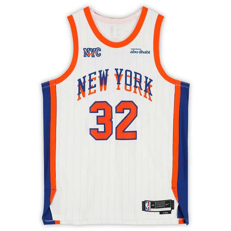 Karl-Anthony Towns New York Knicks Autographed White Nike 2024-25 City Edition Authentic Jersey