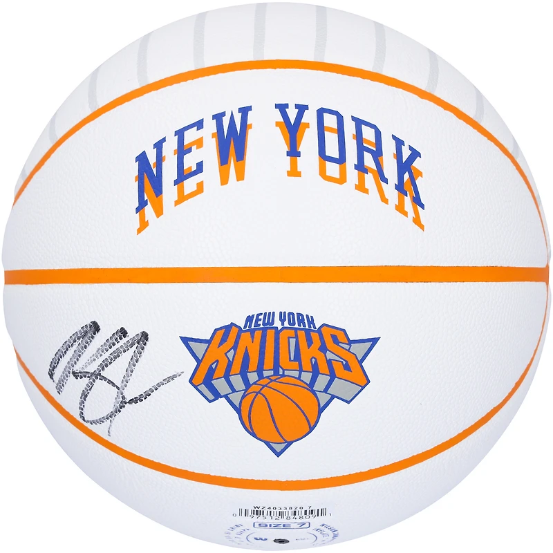 Karl-Anthony Towns New York Knicks Autographed Wilson 2024-25 City Edition Collector's Basketball