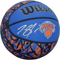 Karl-Anthony Towns New York Knicks Autographed Wilson Black/Blue Graffiti Basketball