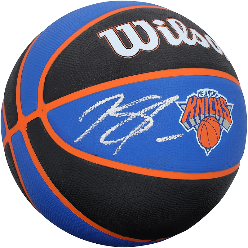 Karl-Anthony Towns New York Knicks Autographed Wilson Black/Blue Tribute Basketball