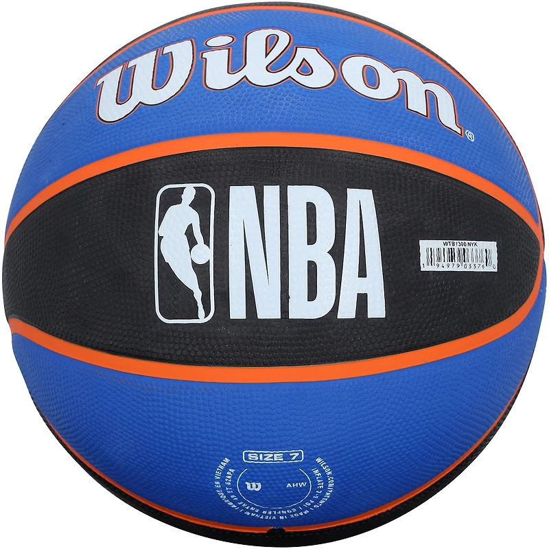 Karl-Anthony Towns New York Knicks Autographed Wilson Black/Blue Tribute Basketball