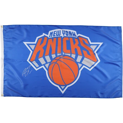Drapeau Wincraft autographié par Karl-Anthony Towns des New York Knicks (91 x 152 cm)