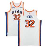 Karl-Anthony Towns New York Knicks Game-Used #32 White Nike City Edition Jersey vs. Phoenix Suns on April 6, 2025 - Size 54+6