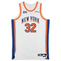 Karl-Anthony Towns New York Knicks Game-Used #32 White Nike City Edition Jersey vs. Phoenix Suns on April 6, 2025 - Size 54+6