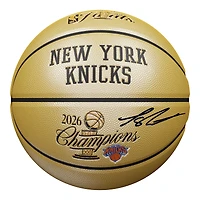Landry Shamet New York Knicks Autographed 2026 NBA Finals Champions Wilson Champions Logo Gold Basketball