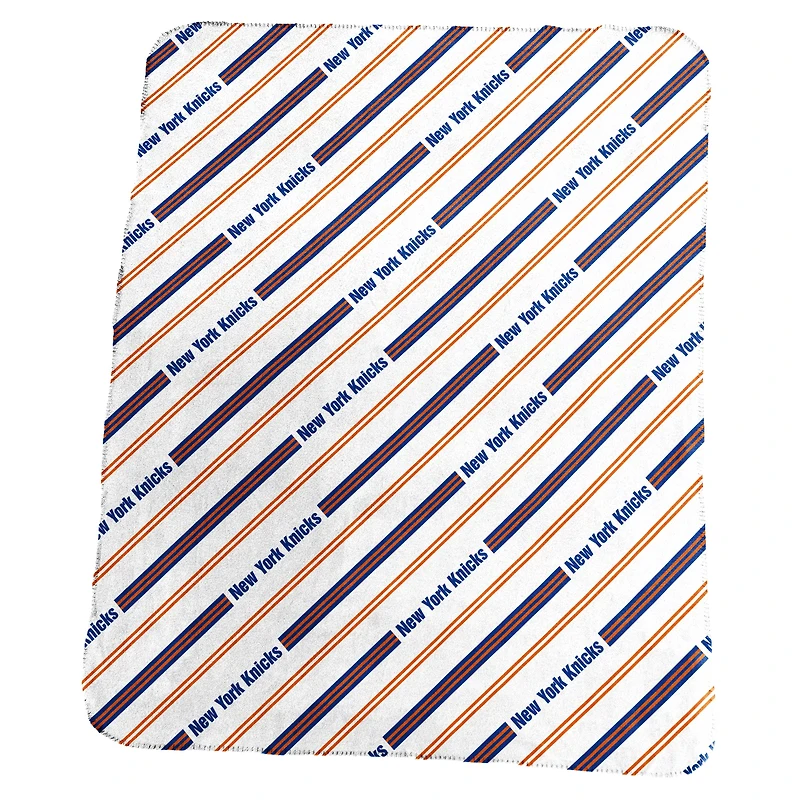 Logo Brands New York Knicks 50" x 60" Classic Vertical Stripe Fleece Throw Blanket