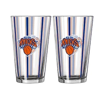 Logo Brands New York Knicks Two-Piece 16oz. Striped Pint Glass Set
