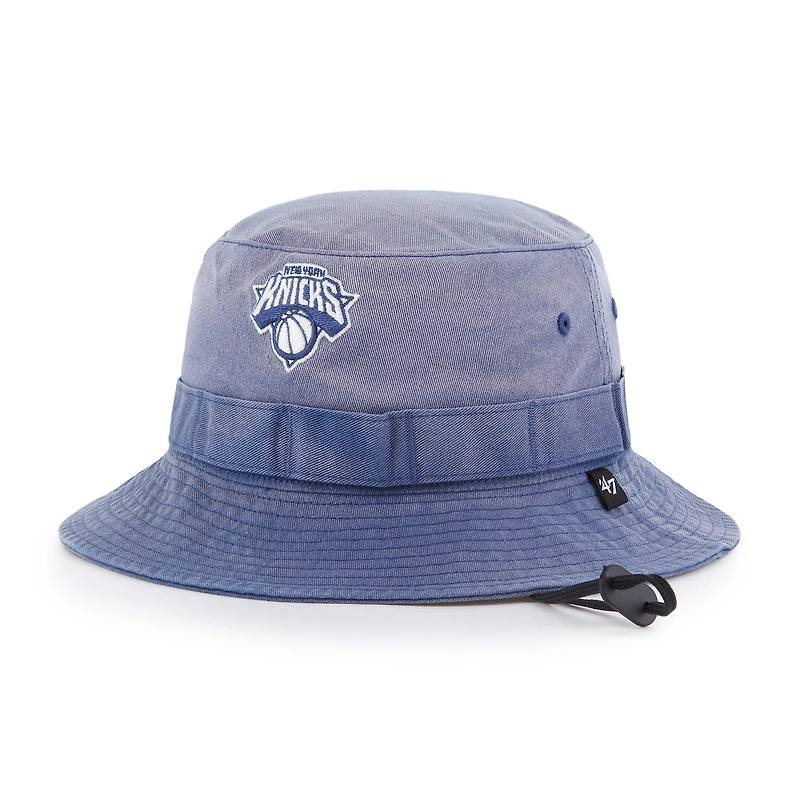 Men's '47  Blue New York Knicks Buxton Garment Washed Bucket Hat