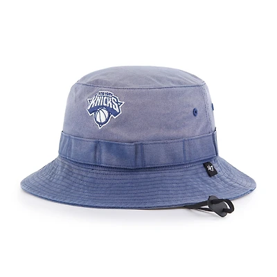 Men's '47  Blue New York Knicks Buxton Garment Washed Bucket Hat