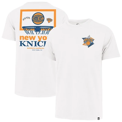 Men's '47  White New York Knicks City Edition Backboard Franklin T-Shirt