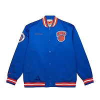 Veste en satin à boutons-pression Patrick Ewing Royal New York Knicks NBA Legends pour homme Mitchell & Ness