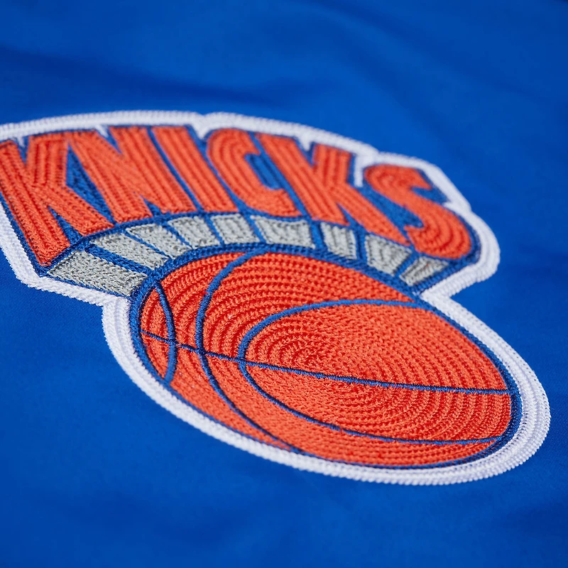 Men's Mitchell & Ness Patrick Ewing Royal New York Knicks NBA Legends Full-Snap Satin Jacket
