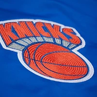 Men's Mitchell & Ness Patrick Ewing Royal New York Knicks NBA Legends Full-Snap Satin Jacket