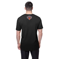 T-shirt à manches courtes premium brodé pour homme, modèle NBA New Era GCP, Knicks BLK V107988, TEEMENSCR 60758065 #5