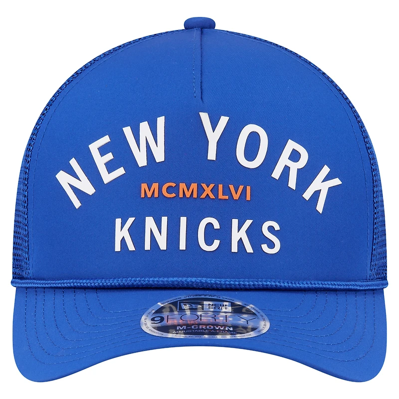 Men's New Era  Blue New York Knicks Minimalist 9FORTY M-Crown Adjustable Hat