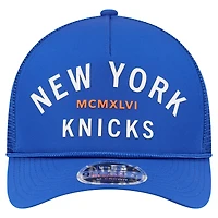 Men's New Era  Blue New York Knicks Minimalist 9FORTY M-Crown Adjustable Hat