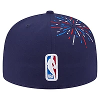 Casquette ajustée 59FIFTY Americana Fireworks New Era bleu marine pour homme des York Knicks