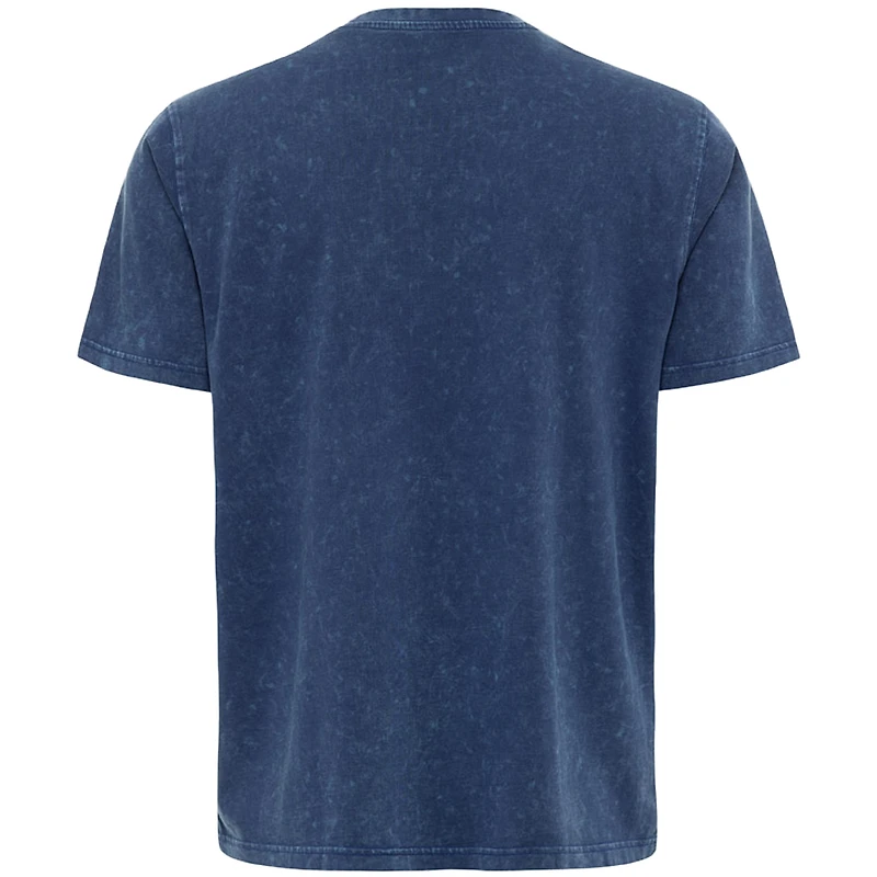 Men's Sportiqe Blue New York Knicks Distressed Rock & Roll Collection Angus Premium Mineral Wash T-Shirt