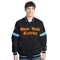 Veste à boutons-pression complète Scout Varsity des New York Knicks Starter noire pour homme