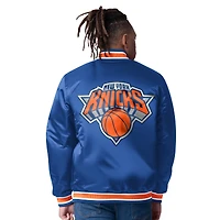 Men's Starter  Blue New York Knicks Reversible Satin Full-Snap Varsity Jacket