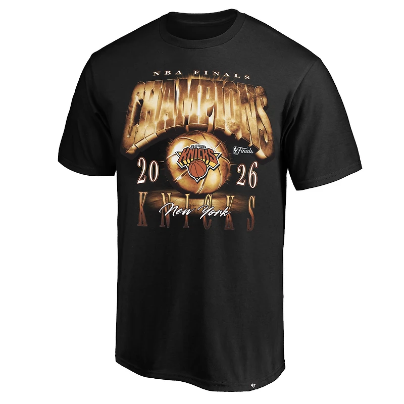 Men's '47 Black New York Knicks 2026 NBA Finals Champions Big & Tall T-Shirt