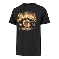 T-shirt Franklin noir pour homme, numéro 47, New York Knicks, champions des finales NBA 2026