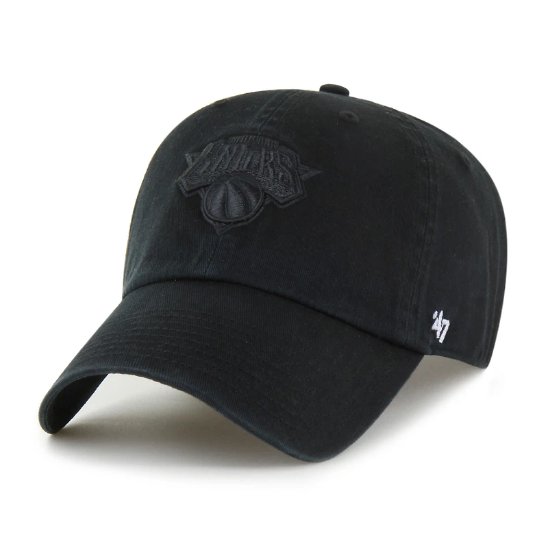 Men's '47 Black New York Knicks Clean Up Adjustable Hat